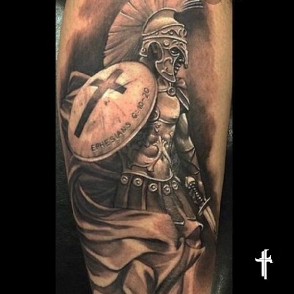 Realistic arm tattoo of greek god ares on Craiyon