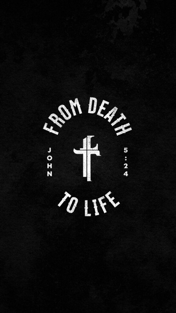 John 5:24 Bible verse wallpaper