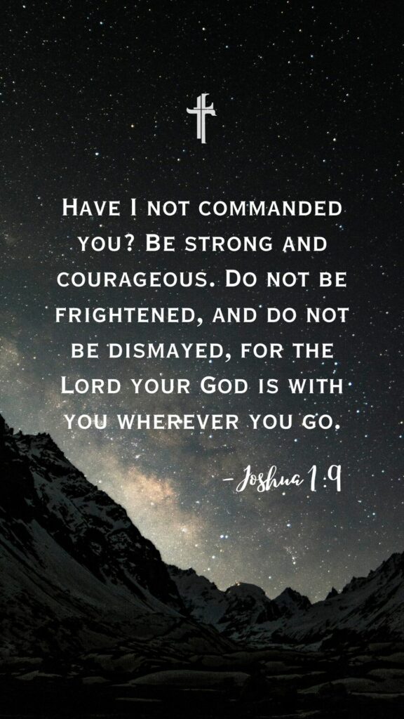 Joshua 1:9 Bible verse wallpaper