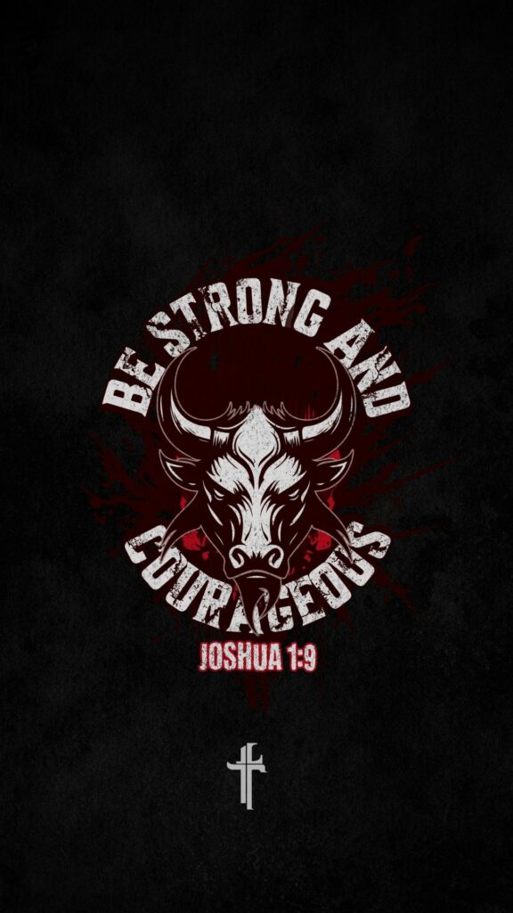 Joshua 1:9 (Black) Bible verse wallpaper