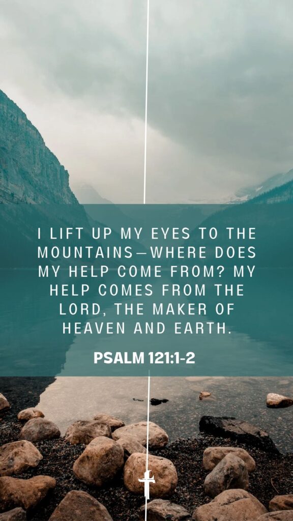 I Lift My Eyes Bible verse wallpaper