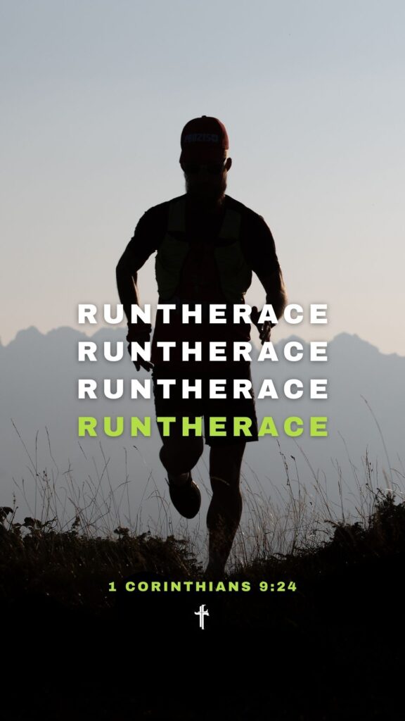 Run the Race Bible verse wallpaper
